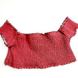 PINK VICTORIA'S SECRET PINK SMOCKED OFF SHOUDLER